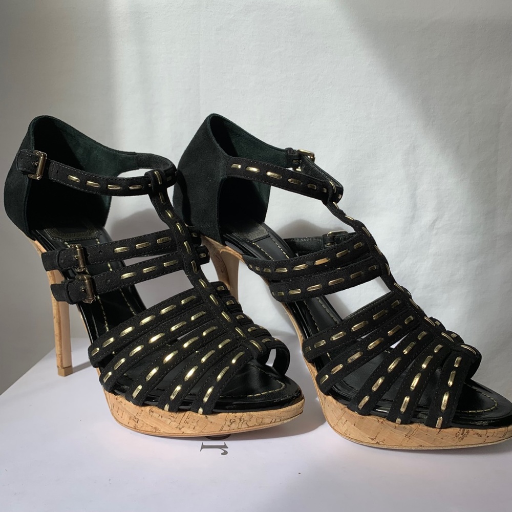 Christian Dior Antica Black Suede Sandal 39 - Picture 3 of 10